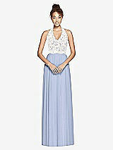 Front View Thumbnail - Sky Blue & Ivory Studio Design Bridesmaid Dress 4530