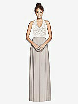 Front View Thumbnail - Taupe & Ivory Studio Design Bridesmaid Dress 4530