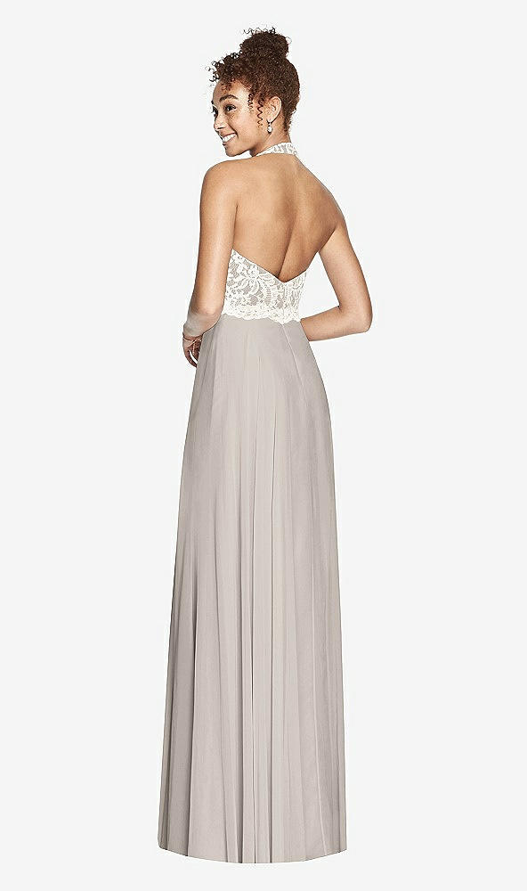 Back View - Taupe & Ivory Studio Design Bridesmaid Dress 4530