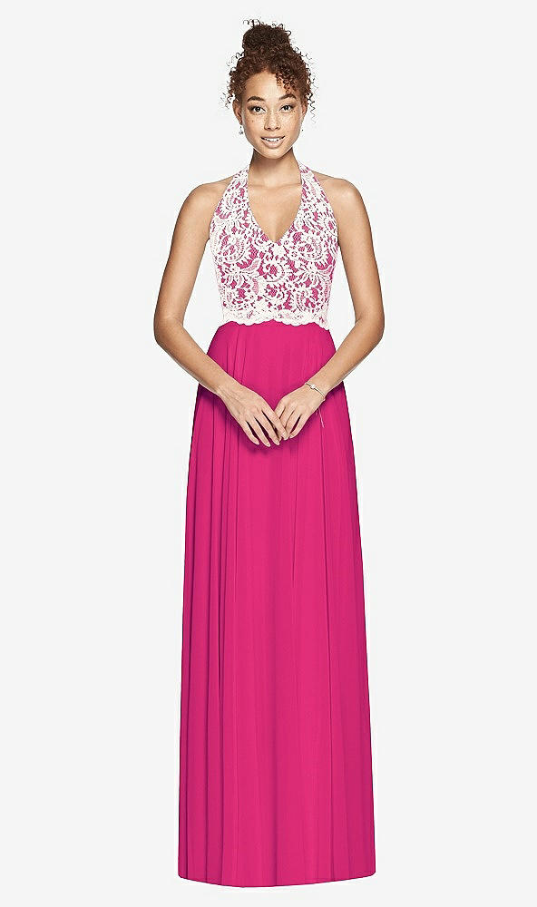 Front View - Think Pink & Ivory Studio Design Bridesmaid Dress 4530