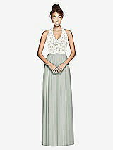 Front View Thumbnail - Willow Green & Ivory Studio Design Bridesmaid Dress 4530