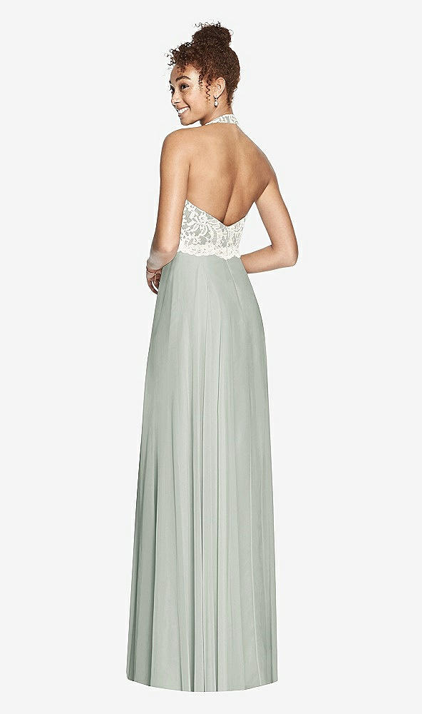 Back View - Willow Green & Ivory Studio Design Bridesmaid Dress 4530