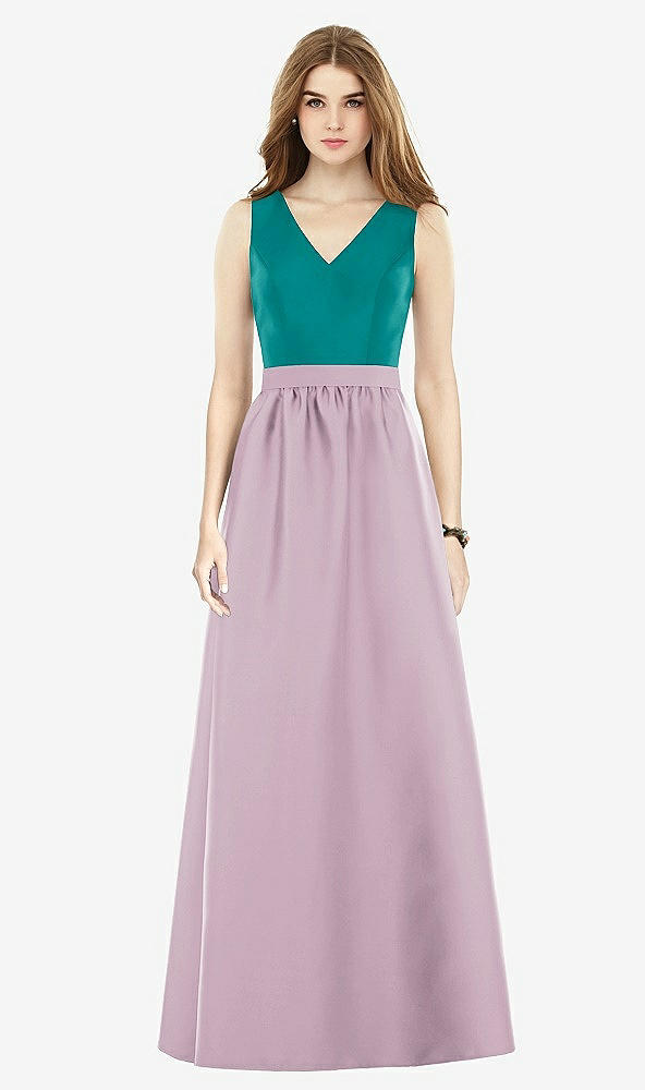 Front View - Suede Rose & Jade Alfred Sung Bridesmaid Dress D752