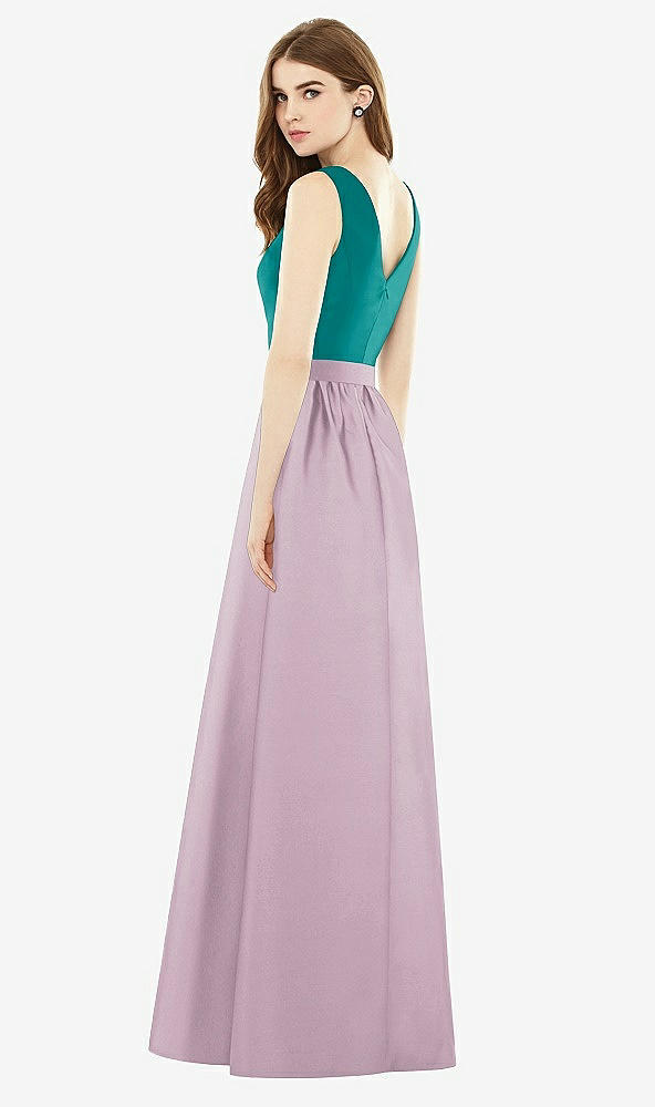 Back View - Suede Rose & Jade Alfred Sung Bridesmaid Dress D752