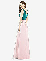 Rear View Thumbnail - Ballet Pink & Jade Alfred Sung Bridesmaid Dress D752
