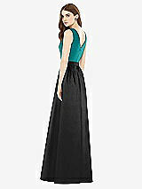 Rear View Thumbnail - Black & Jade Alfred Sung Bridesmaid Dress D752