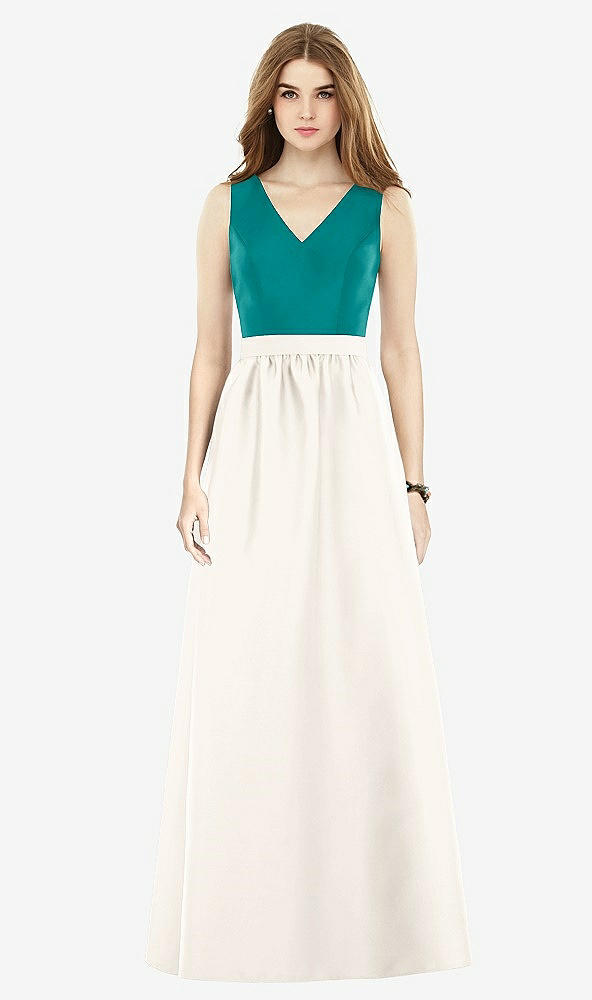 Front View - Ivory & Jade Alfred Sung Bridesmaid Dress D752