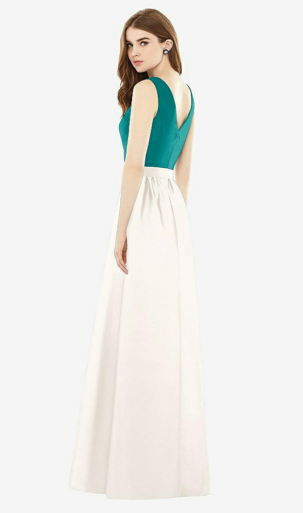 Back View - Ivory & Jade Alfred Sung Bridesmaid Dress D752