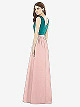 Rear View Thumbnail - Rose - PANTONE Rose Quartz & Jade Alfred Sung Bridesmaid Dress D752