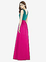 Rear View Thumbnail - Think Pink & Jade Alfred Sung Bridesmaid Dress D752