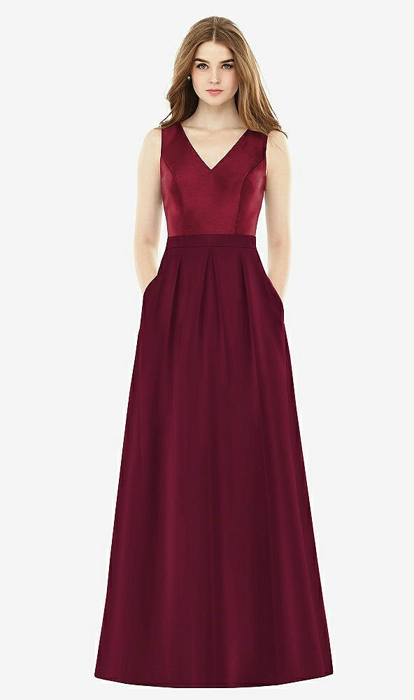 Front View - Cabernet & Burgundy Alfred Sung Bridesmaid Dress D753