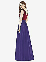 Rear View Thumbnail - Grape & Burgundy Alfred Sung Bridesmaid Dress D753