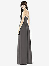 Rear View Thumbnail - Caviar Gray Sweeheart Chiffon Natural Waist Dress