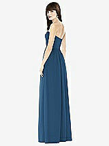 Rear View Thumbnail - Dusk Blue Sweeheart Chiffon Natural Waist Dress