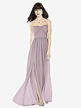 Front View Thumbnail - Lilac Dusk Sweeheart Chiffon Natural Waist Dress