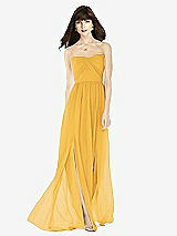 Front View Thumbnail - NYC Yellow Sweeheart Chiffon Natural Waist Dress