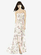 Front View Thumbnail - Blush Garden Sweeheart Chiffon Natural Waist Dress