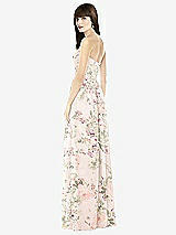 Rear View Thumbnail - Blush Garden Sweeheart Chiffon Natural Waist Dress