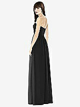Rear View Thumbnail - Black Sweeheart Chiffon Natural Waist Dress