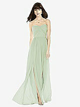 Front View Thumbnail - Celadon Sweeheart Chiffon Natural Waist Dress