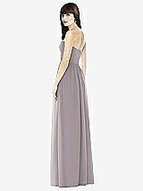 Rear View Thumbnail - Cashmere Gray Sweeheart Chiffon Natural Waist Dress