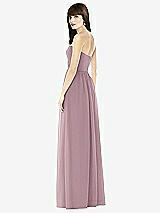 Rear View Thumbnail - Dusty Rose Sweeheart Chiffon Natural Waist Dress