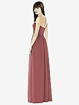 Rear View Thumbnail - English Rose Sweeheart Chiffon Natural Waist Dress