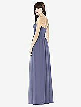 Rear View Thumbnail - French Blue Sweeheart Chiffon Natural Waist Dress