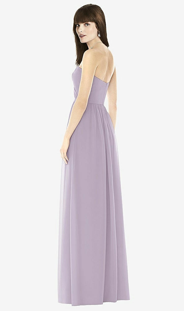 Back View - Lilac Haze Sweeheart Chiffon Natural Waist Dress