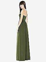 Rear View Thumbnail - Olive Green Sweeheart Chiffon Natural Waist Dress