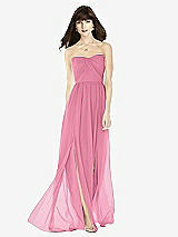 Front View Thumbnail - Orchid Pink Sweeheart Chiffon Natural Waist Dress