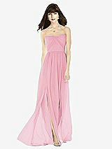 Front View Thumbnail - Peony Pink Sweeheart Chiffon Natural Waist Dress