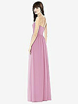Rear View Thumbnail - Powder Pink Sweeheart Chiffon Natural Waist Dress