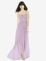 Front View Thumbnail - Pale Purple Sweeheart Chiffon Natural Waist Dress