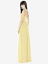 Rear View Thumbnail - Pale Yellow Sweeheart Chiffon Natural Waist Dress