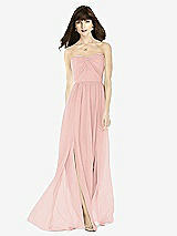 Front View Thumbnail - Rose - PANTONE Rose Quartz Sweeheart Chiffon Natural Waist Dress