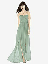 Front View Thumbnail - Seagrass Sweeheart Chiffon Natural Waist Dress