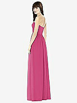 Rear View Thumbnail - Tea Rose Sweeheart Chiffon Natural Waist Dress