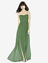Front View Thumbnail - Vineyard Green Sweeheart Chiffon Natural Waist Dress