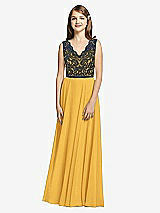 Front View Thumbnail - NYC Yellow & Midnight Navy Dessy Collection Junior Bridesmaid Dress JR542
