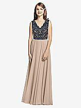 Front View Thumbnail - Topaz & Midnight Navy Dessy Collection Junior Bridesmaid Dress JR542