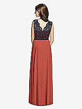 Rear View Thumbnail - Amber Sunset & Midnight Navy Dessy Collection Junior Bridesmaid Dress JR542