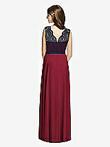 Rear View Thumbnail - Burgundy & Midnight Navy Dessy Collection Junior Bridesmaid Dress JR542