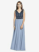 Front View Thumbnail - Cloudy & Midnight Navy Dessy Collection Junior Bridesmaid Dress JR542