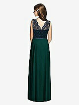 Rear View Thumbnail - Evergreen & Midnight Navy Dessy Collection Junior Bridesmaid Dress JR542