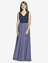 Front View Thumbnail - French Blue & Midnight Navy Dessy Collection Junior Bridesmaid Dress JR542