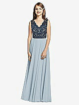 Front View Thumbnail - Mist & Midnight Navy Dessy Collection Junior Bridesmaid Dress JR542