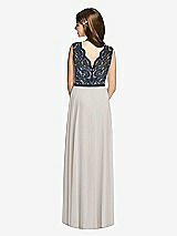 Rear View Thumbnail - Oyster & Midnight Navy Dessy Collection Junior Bridesmaid Dress JR542