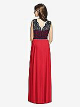 Rear View Thumbnail - Parisian Red & Midnight Navy Dessy Collection Junior Bridesmaid Dress JR542