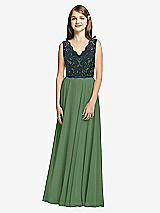 Front View Thumbnail - Vineyard Green & Midnight Navy Dessy Collection Junior Bridesmaid Dress JR542